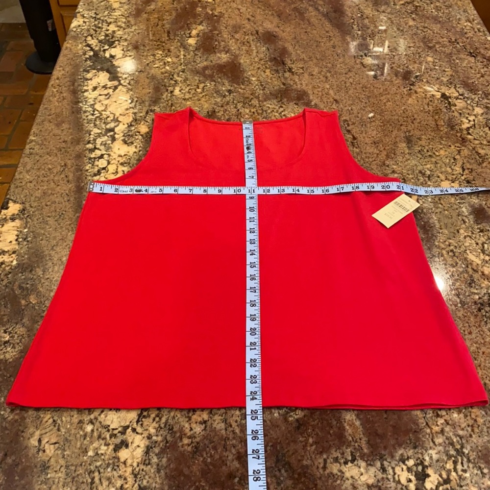 Coldwater Creek, 1X Women’s 18, Red Shell Tank Top, NWT - Picture 5 of 7